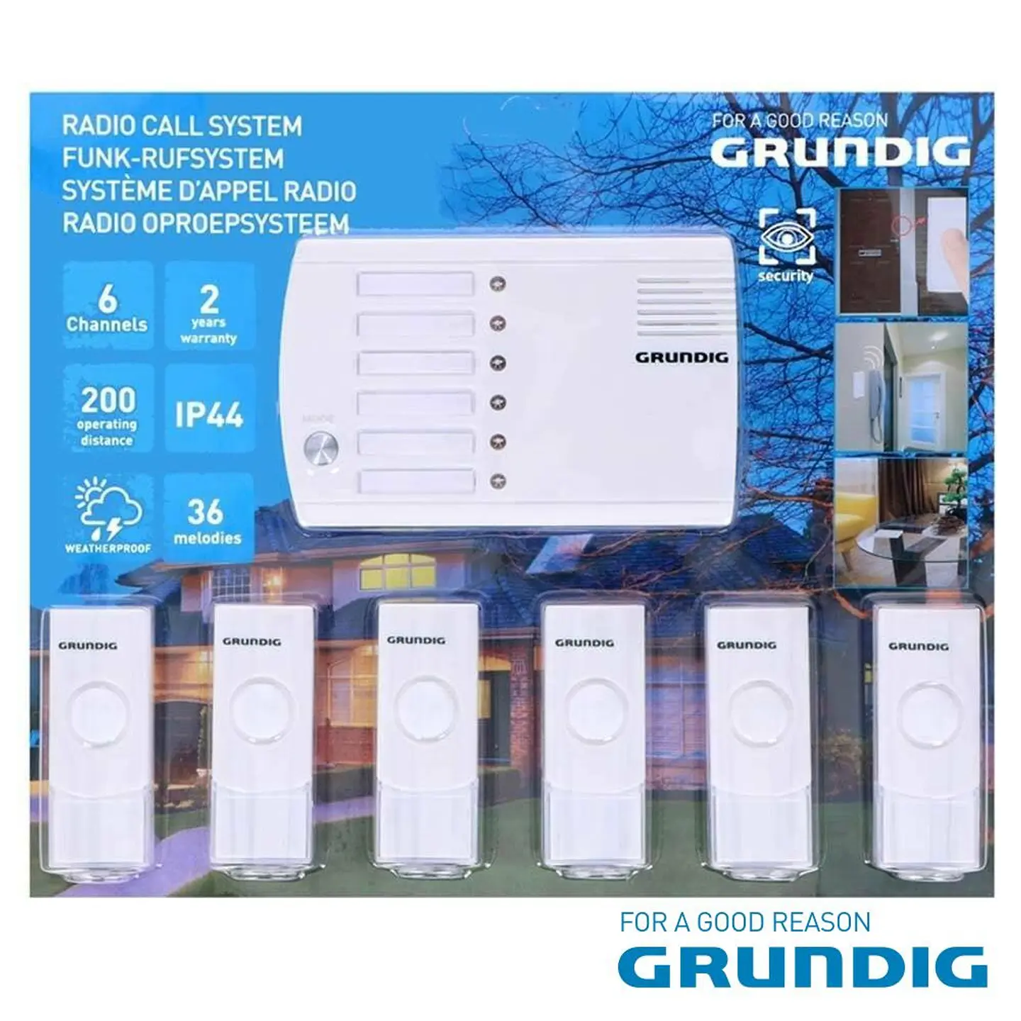 Campainha S/ Fios C/ 6 Canais IP44 1