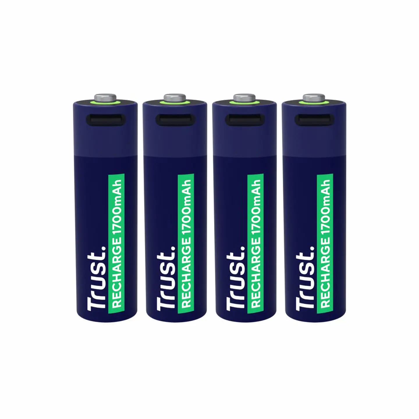 Pilha Lítio Recarregável AA 1.5V 1700mAh C/ USB-C x4 TRUST 1