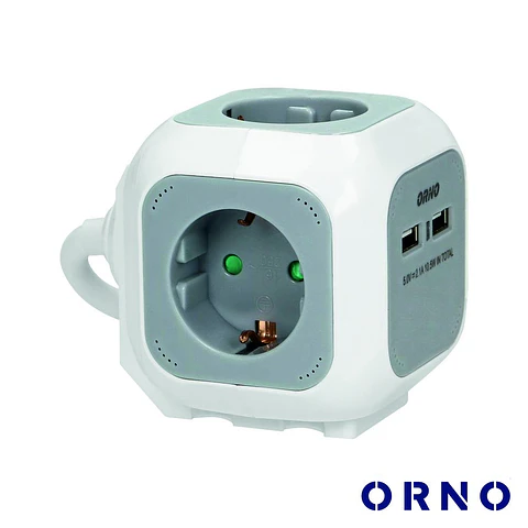 Tomada Elétrica C/ 4 Saídas E 2 USB-A 1.4m ORNO