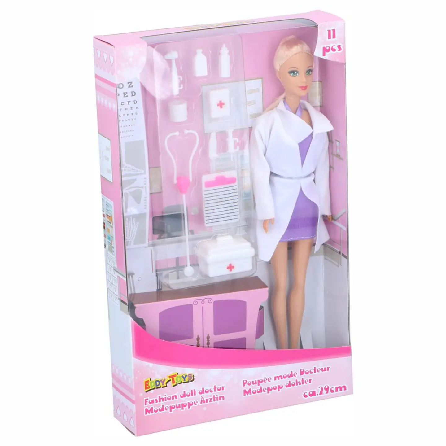 Boneca Fashion Doll Doctor 29cm C/ 10 Acessórios 1
