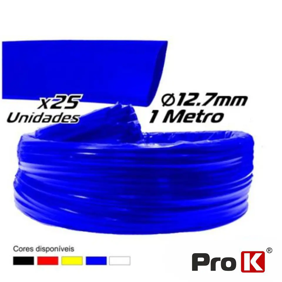 TUBO MANGA TERMORETRÁCTIL 12.7MM 1.2M 25X AZUL PROK 1
