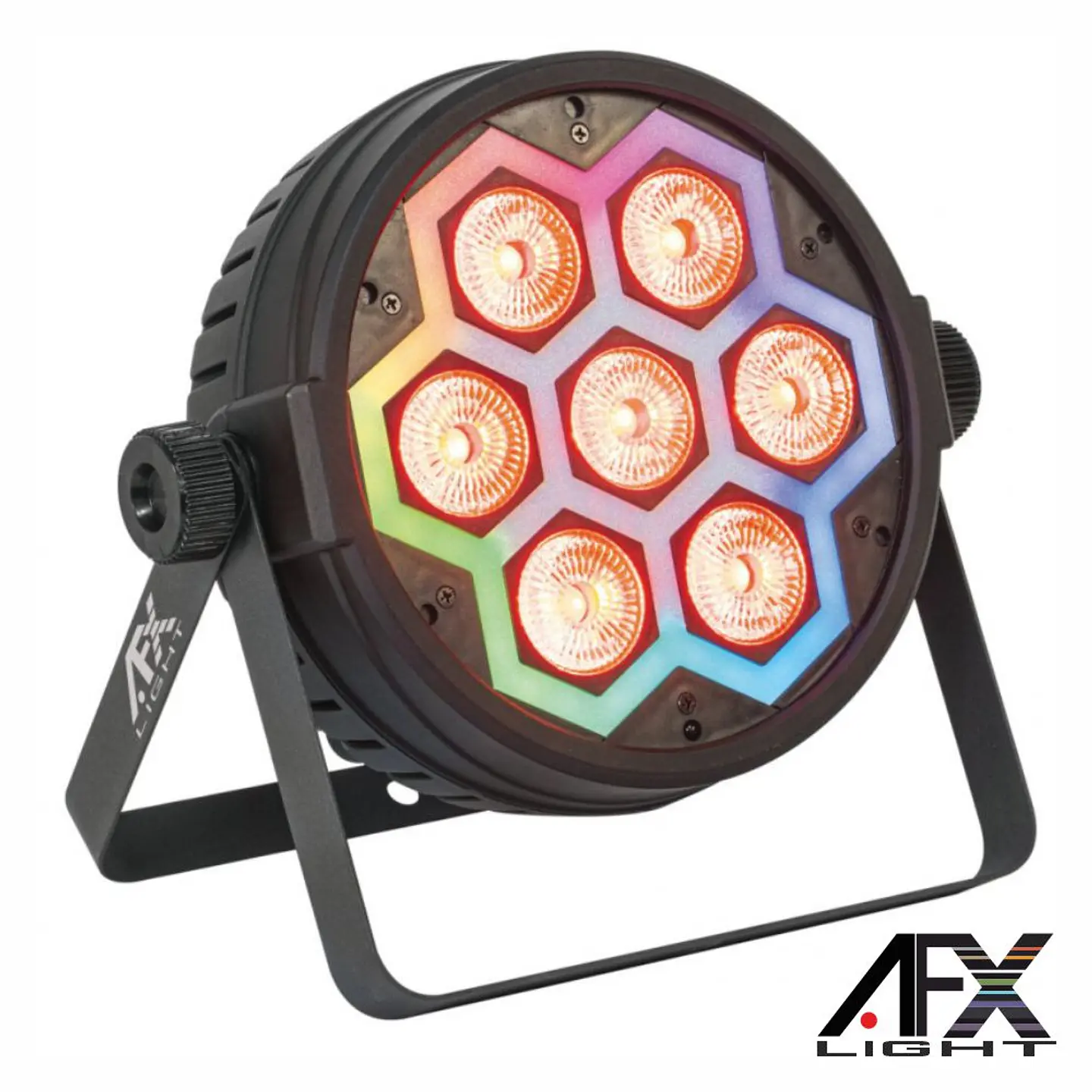 Projetor Par C/ 7 LEDS 10W RGBW Strobe DMX AFXLIGHT 1
