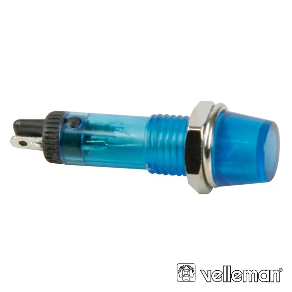 LUZ PILOTO REDONDO AZUL 8MM 12V VELLEMAN 1