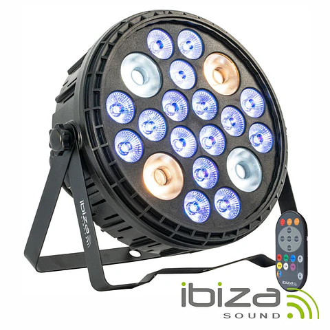Projetor Par 120W C/ 16 LEDS 4W + 4 LEDS 2xCW/2xWW 30W IBIZA
