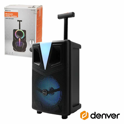Coluna Amplificada 8" 120W USB/BT/SD/AUX RGB DENVER