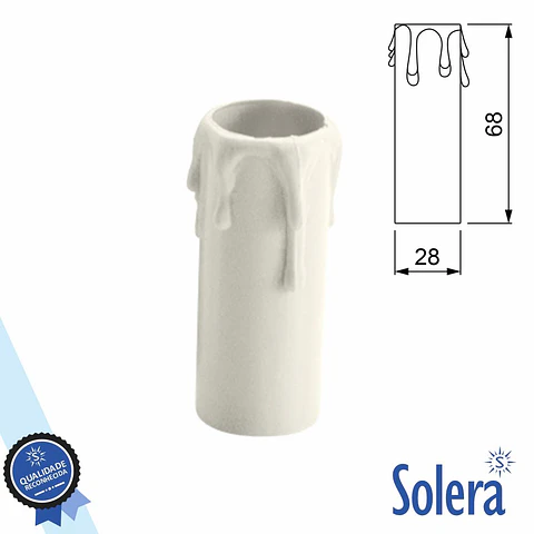 Capa P/ Suporte de Lâmpada E14 Efeito Vela SOLERA