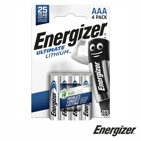 Pilha Alcalina AAA 1.5V 4x Ultimate Lithium ENERGIZER