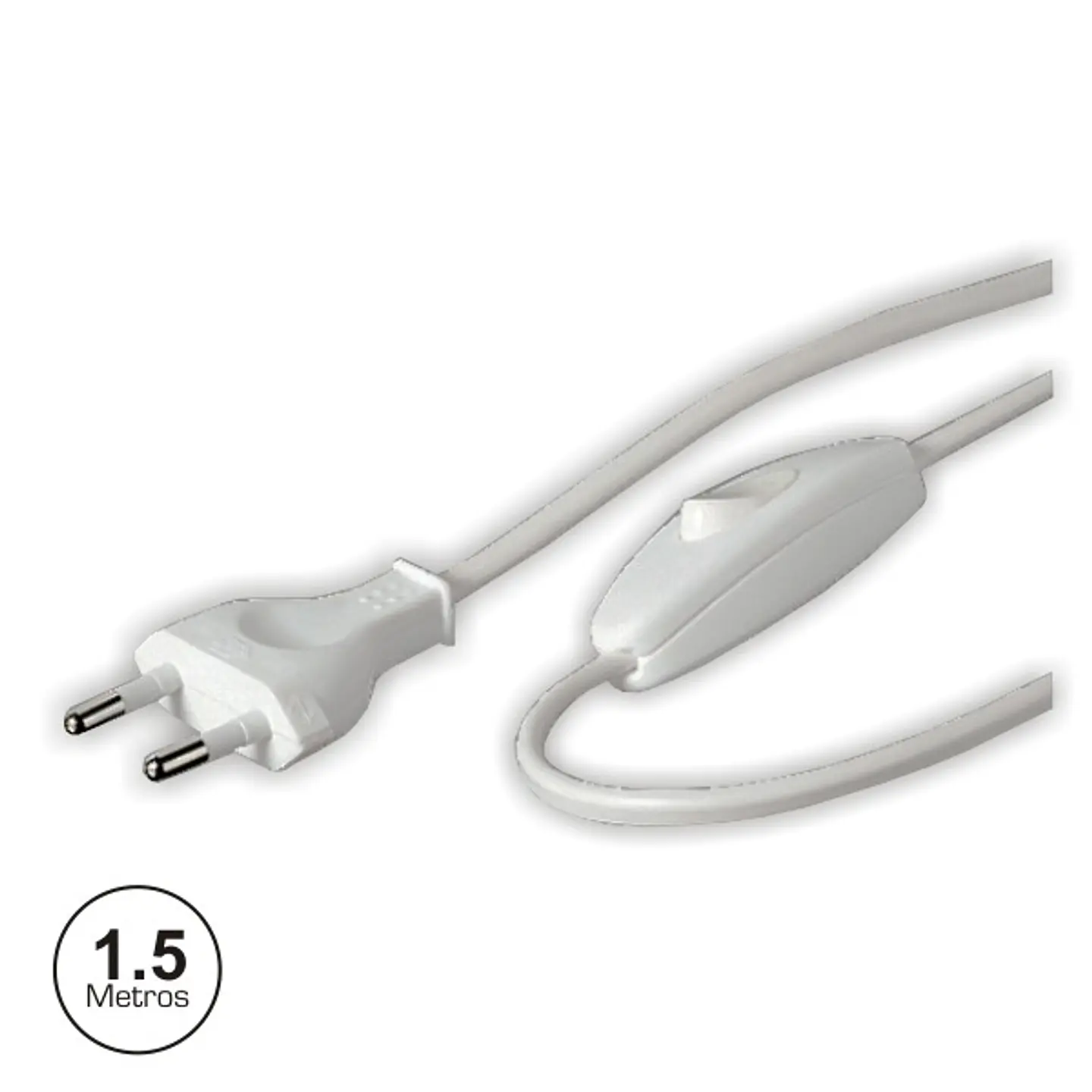 CABO DE ALIMENTAÇÃO COM INTERRUPTOR 1.5M BRANCO 1