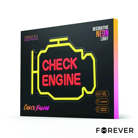Luz LED Neon Em Forma de Luz De Motor "Check Engine"