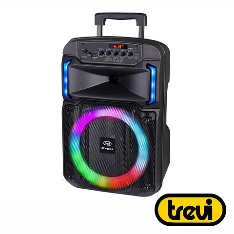 Coluna Amplificada 8" USB/BT/SD/AUX/FM RGB TWS TREVI