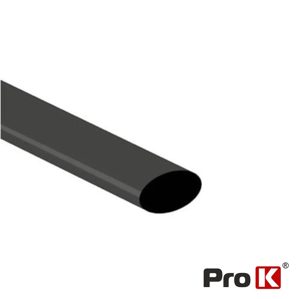 TUBO MANGA TERMORETRÁCTIL 12.7MM 1.2M 25X PRETO PROK 1