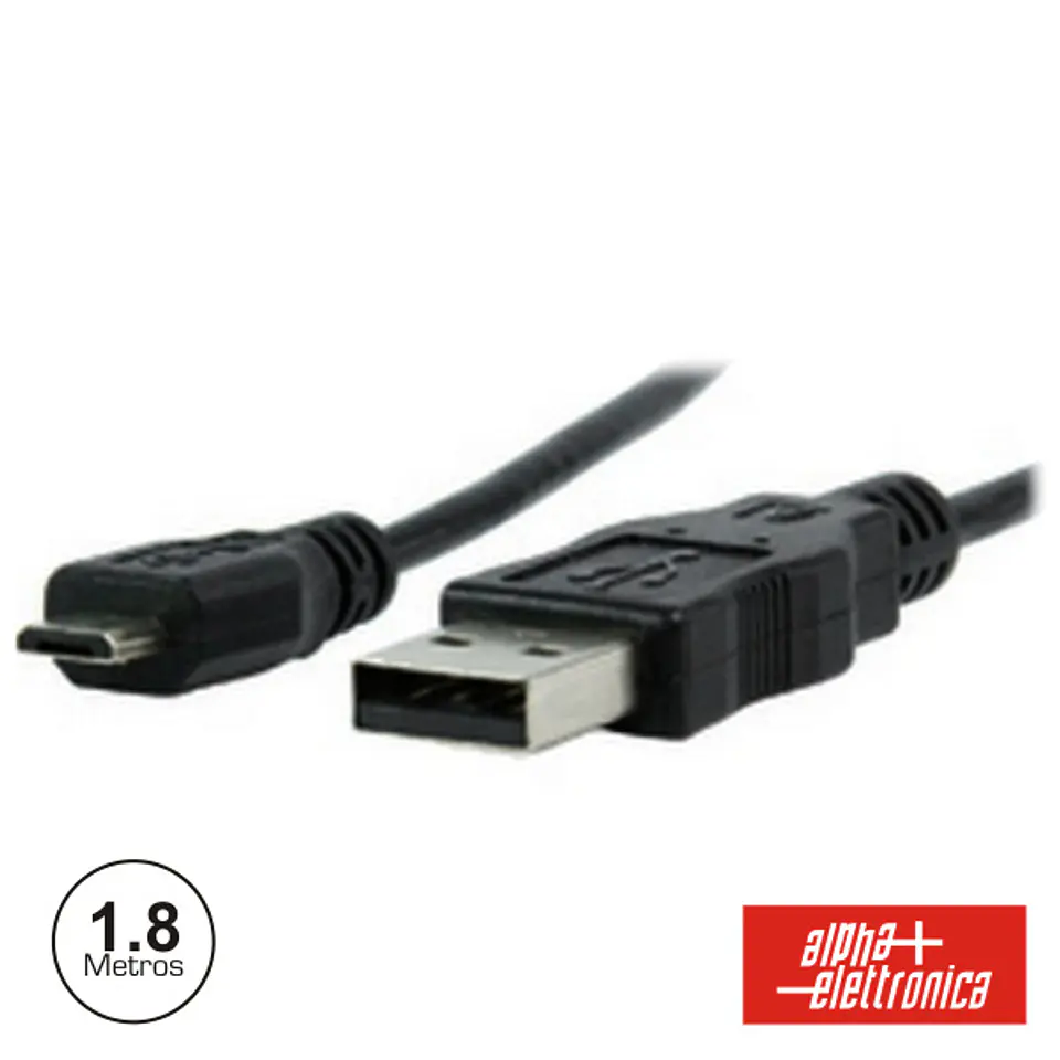 CABO USB-A 2.0 MACHO / MICRO USB-B MACHO 1.8M 1