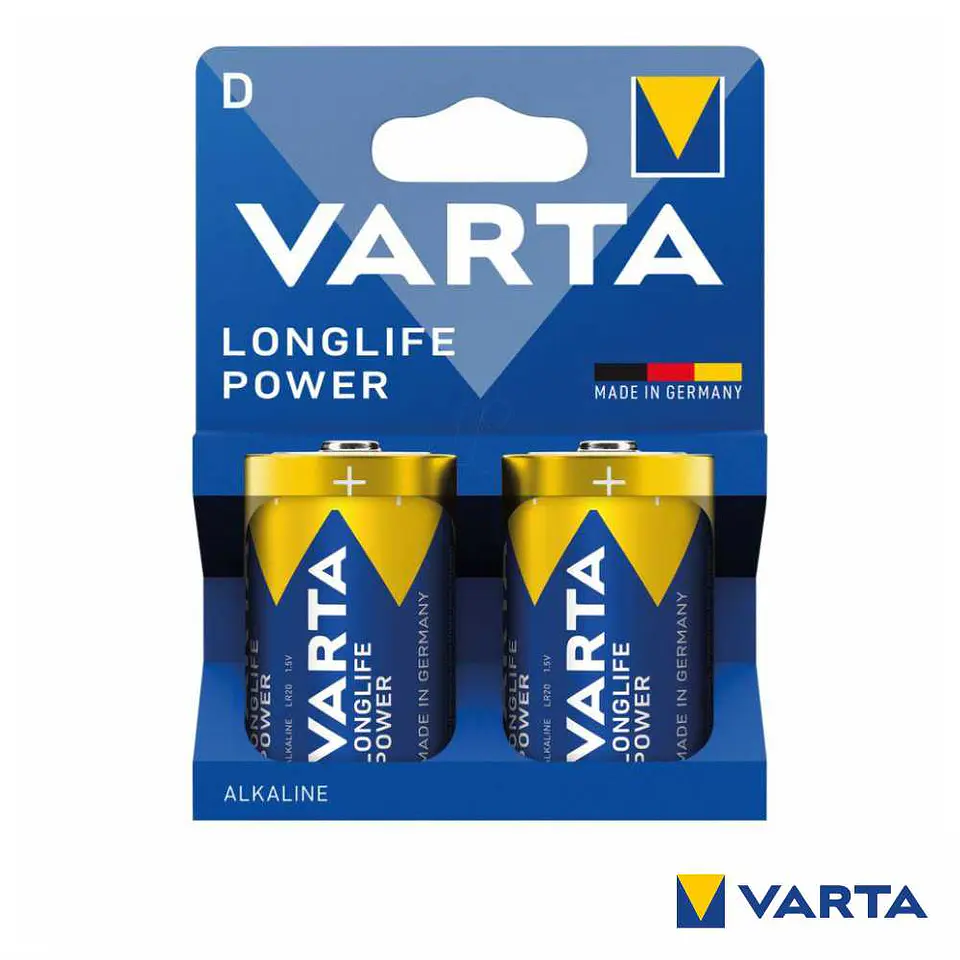 Pilha Alcalina LR20/D 1.5v 2x Longlife Power VARTA 1