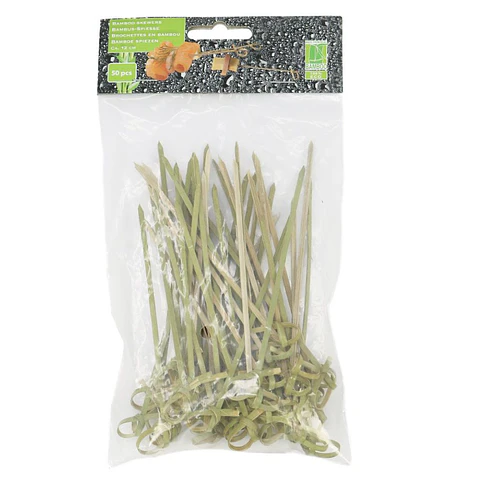 Palitos De Bambu p/ Espetos De Festa 50Pcs