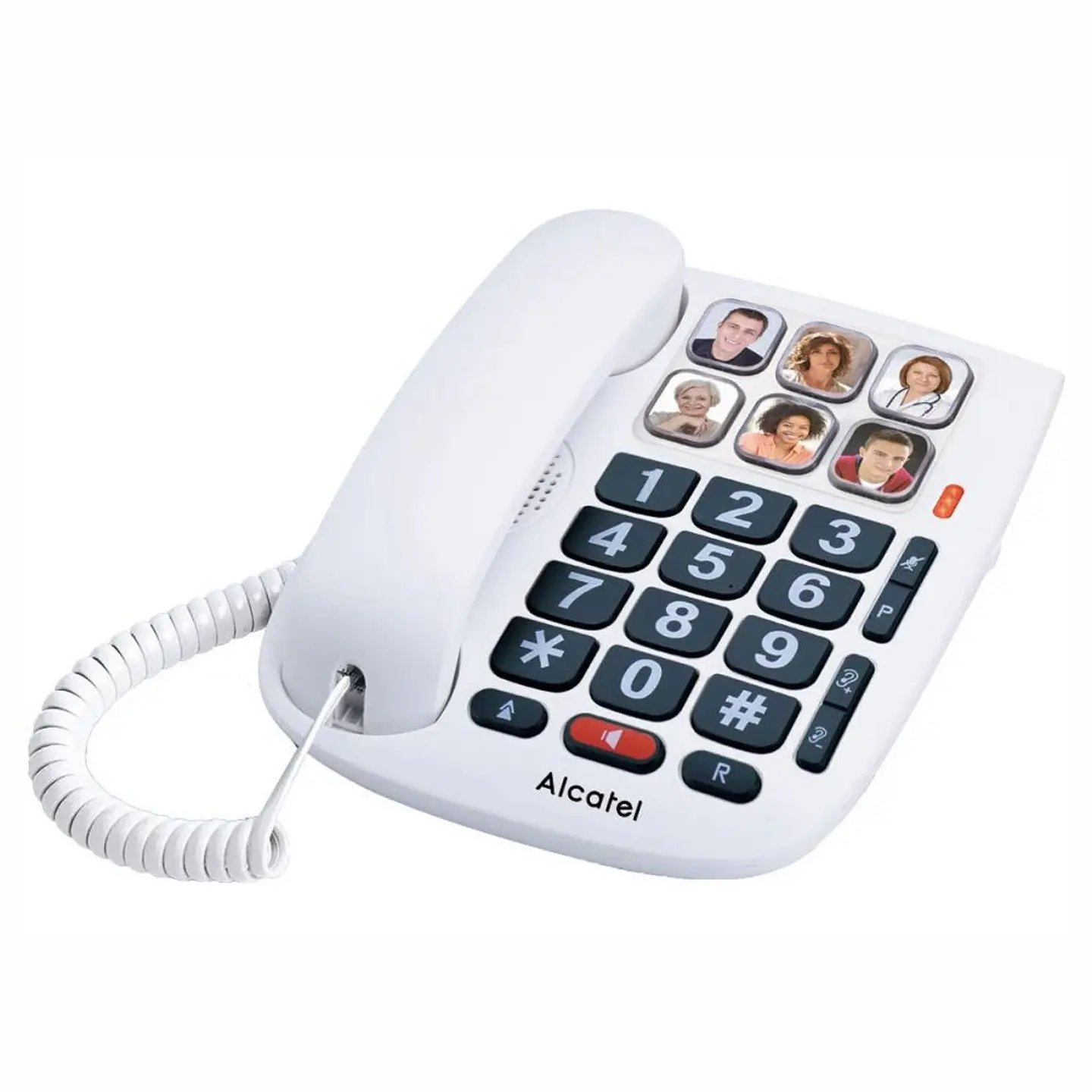Telefone Teclas Grandes C/ 6 Memórias Diretas Branco ALCATEL 1