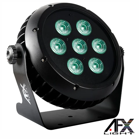 Projetor Par C/ 7 LEDS 10W RGBW DMX IP65 AFXLIGHT