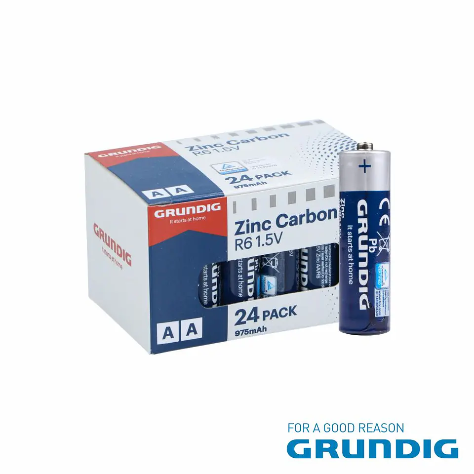 Pilha Zinco-Carvão R6/AA 1.5V 24x GRUNDIG 1