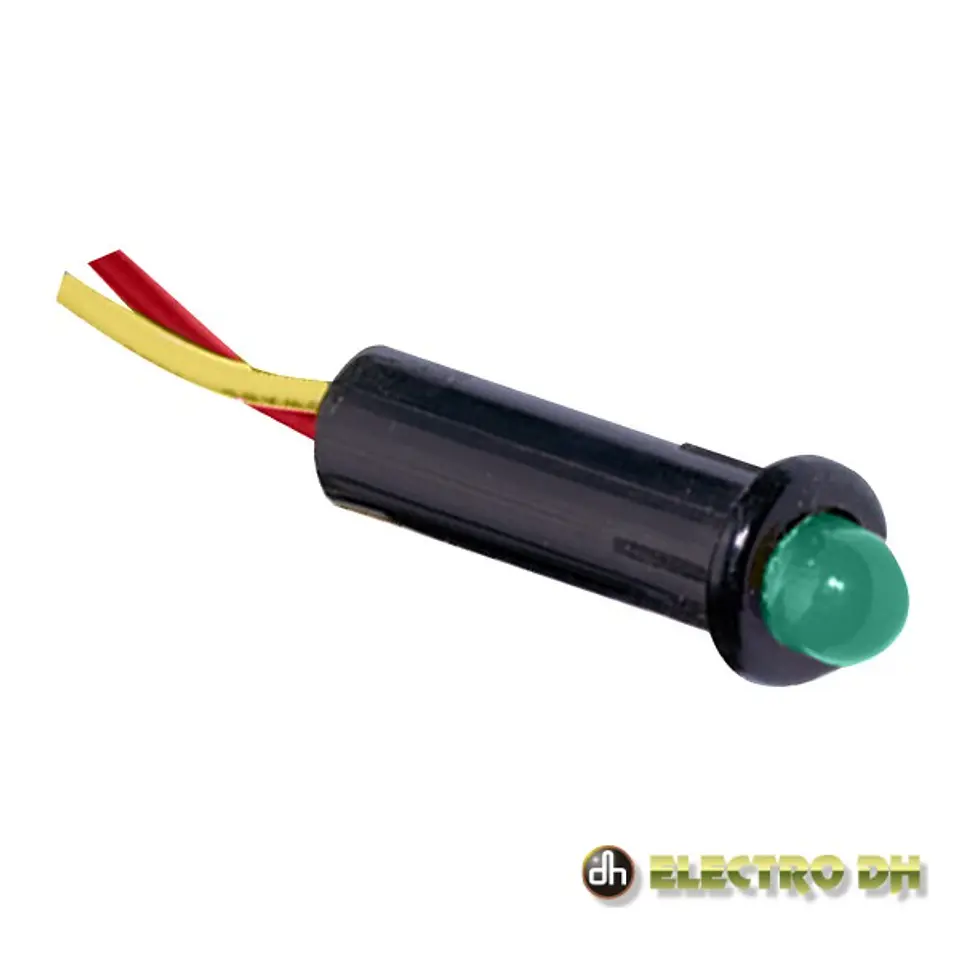LED PILOTO ALTO BRILHO VERDE 5MM 220V EDH 1