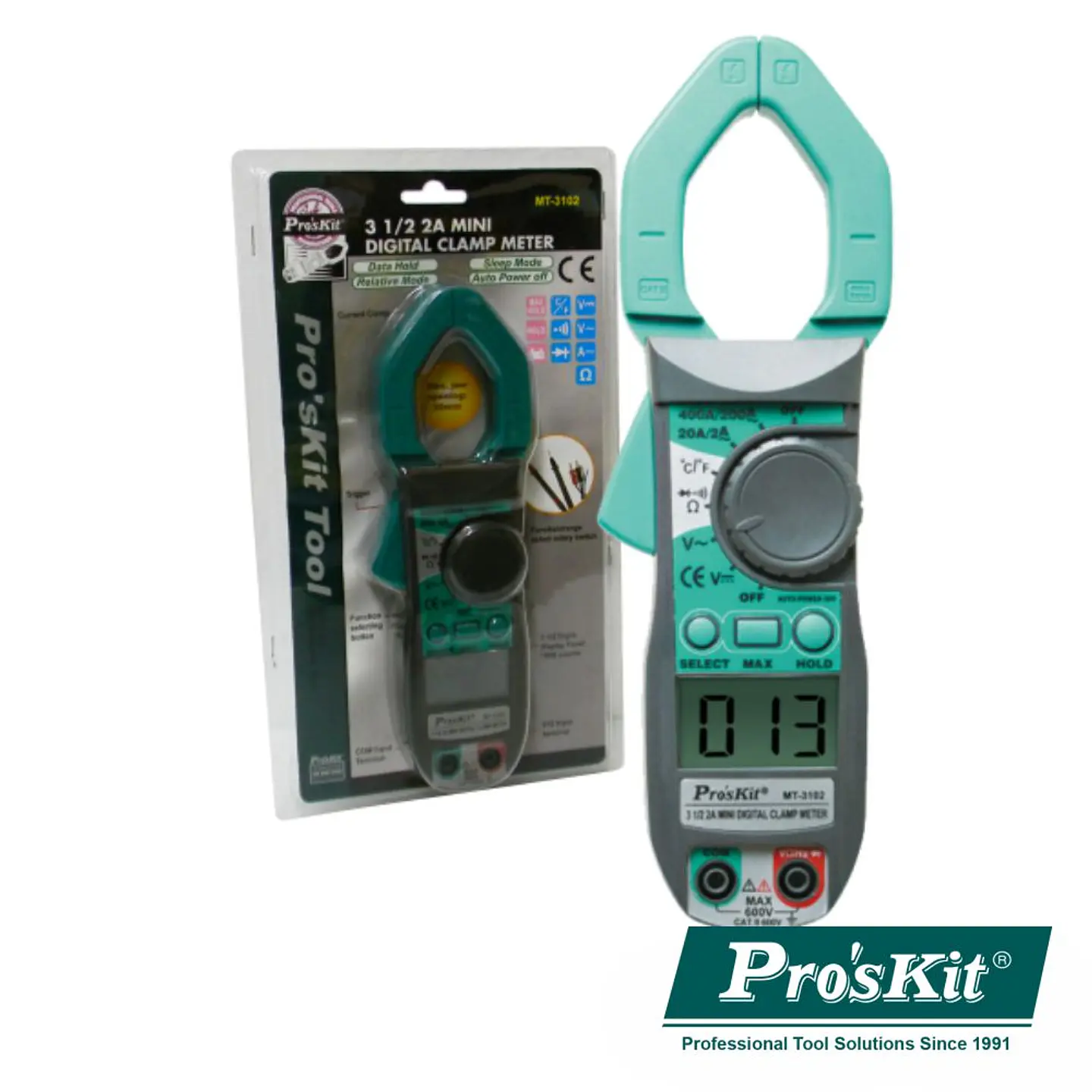 PINÇA AMPERIMÉTRICA DIGITAL AC 400V PROSKIT 1