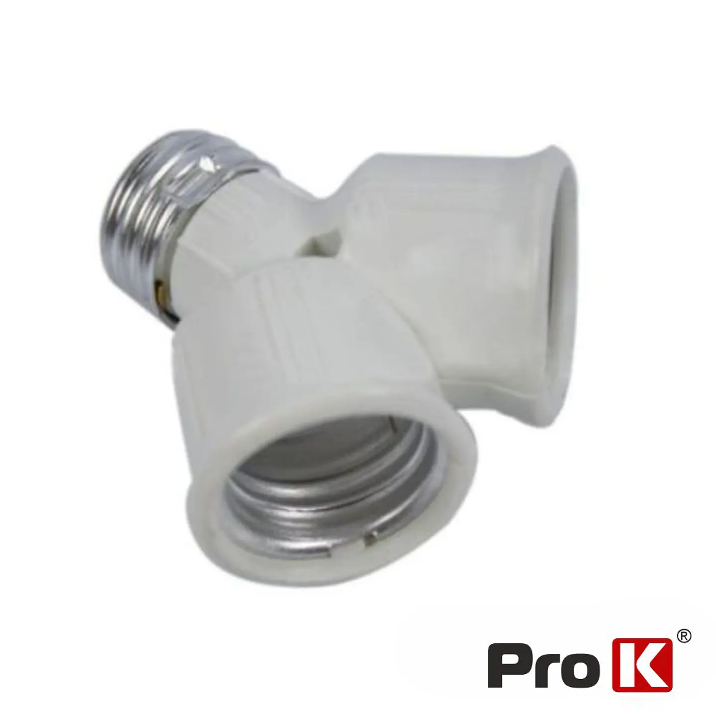 CASQUILHO ADAPTADOR DE E27 P/ 2X E27 PROK 1