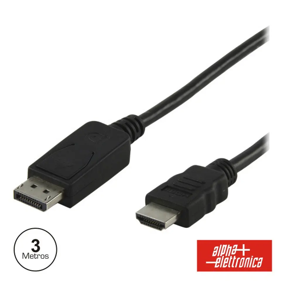 CABO DISPLAYPORT MACHO / HDMI MACHO 3M 1