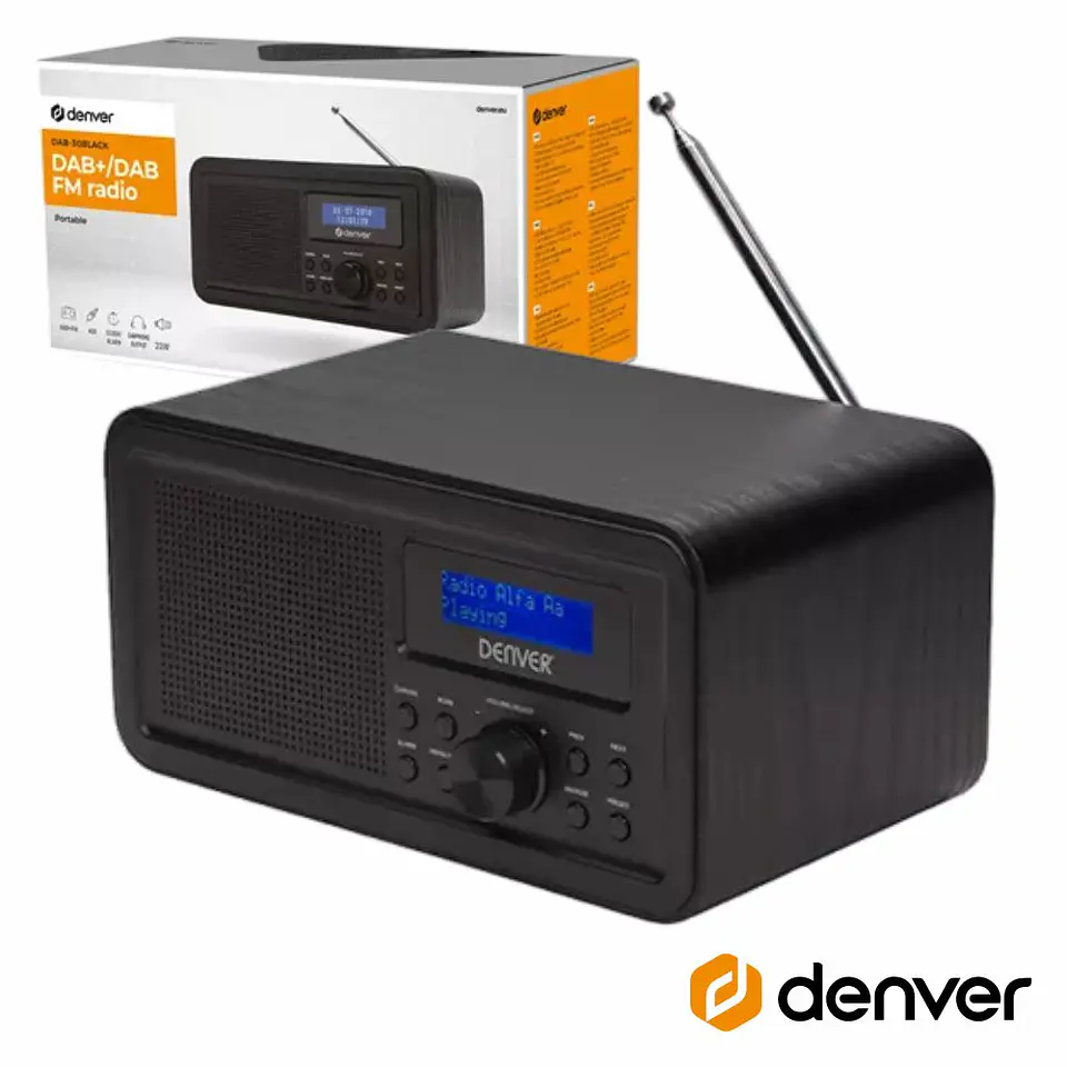 Rádio Portátil C/ Despertador FM/AUX DENVER 1