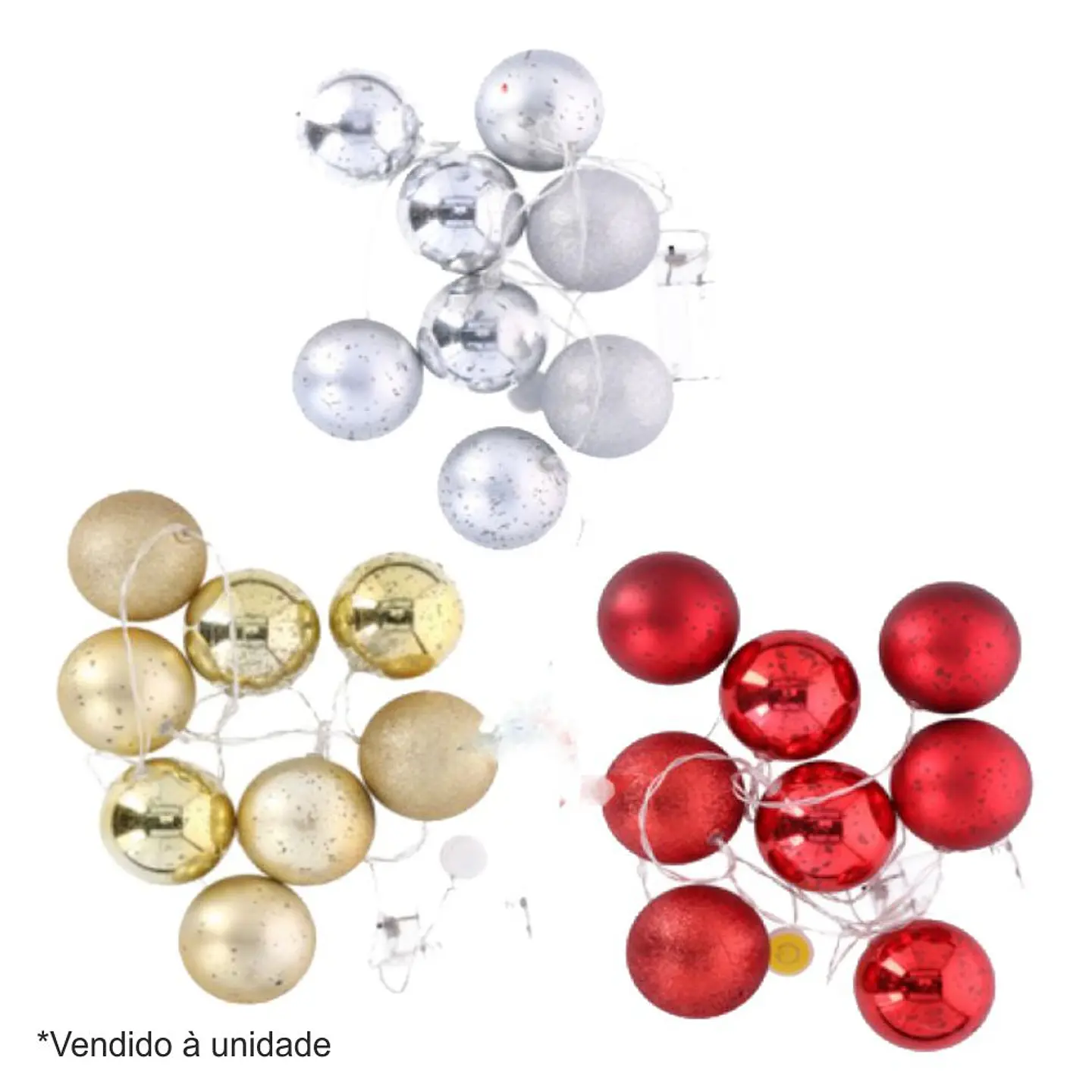 GRINALDA DE 8 BOLAS DECORATIVAS LED 1