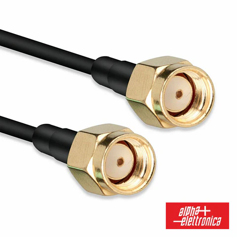 Cabo de Antena SMA Macho - SMA Macho 5m Preto