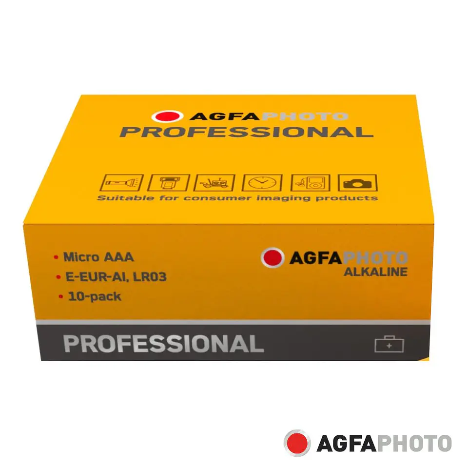 Pilha Alcalina AAA 1.5V 10x Industrial AGFAPHOTO 1
