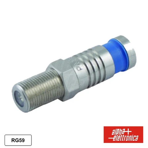 FICHA F FÊMEA DE COMPRESSÃO P/ CABO 6.1MM RG59