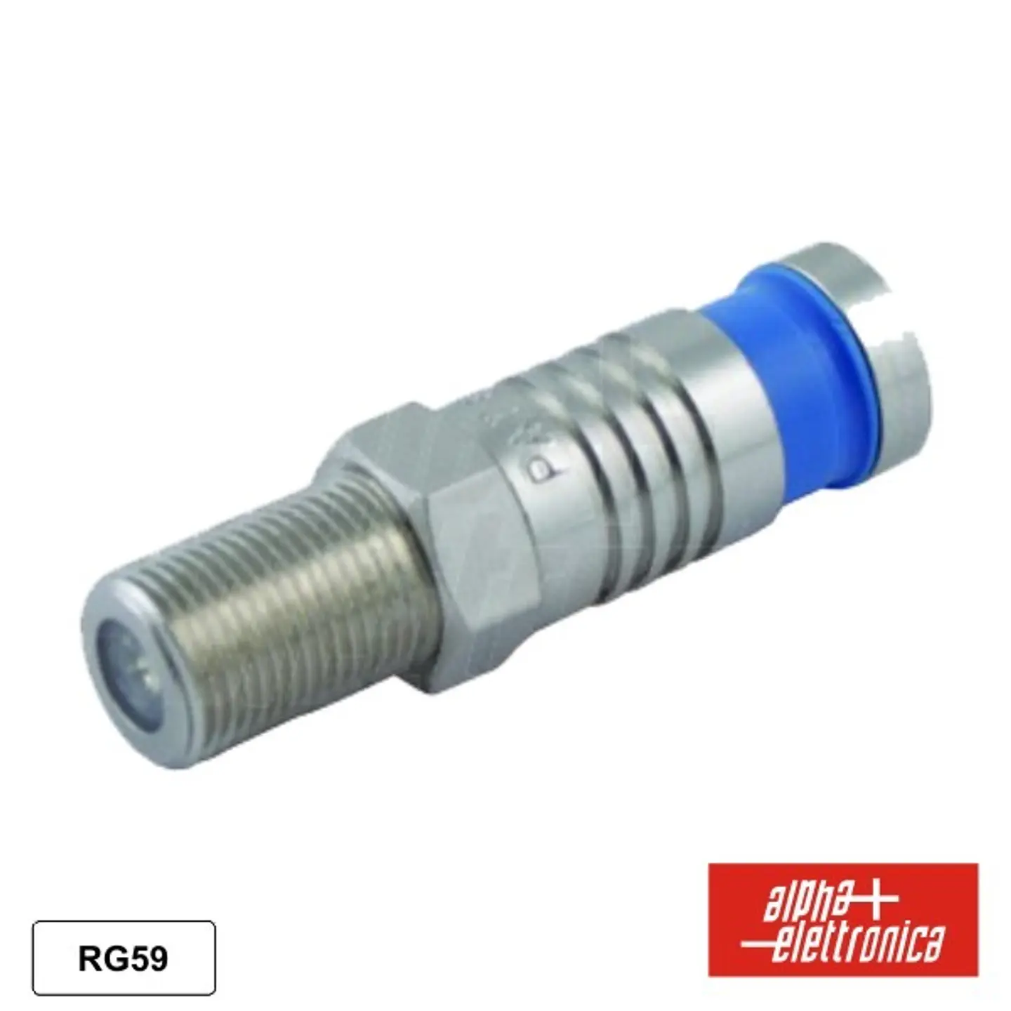 FICHA F FÊMEA DE COMPRESSÃO P/ CABO 6.1MM RG59 1