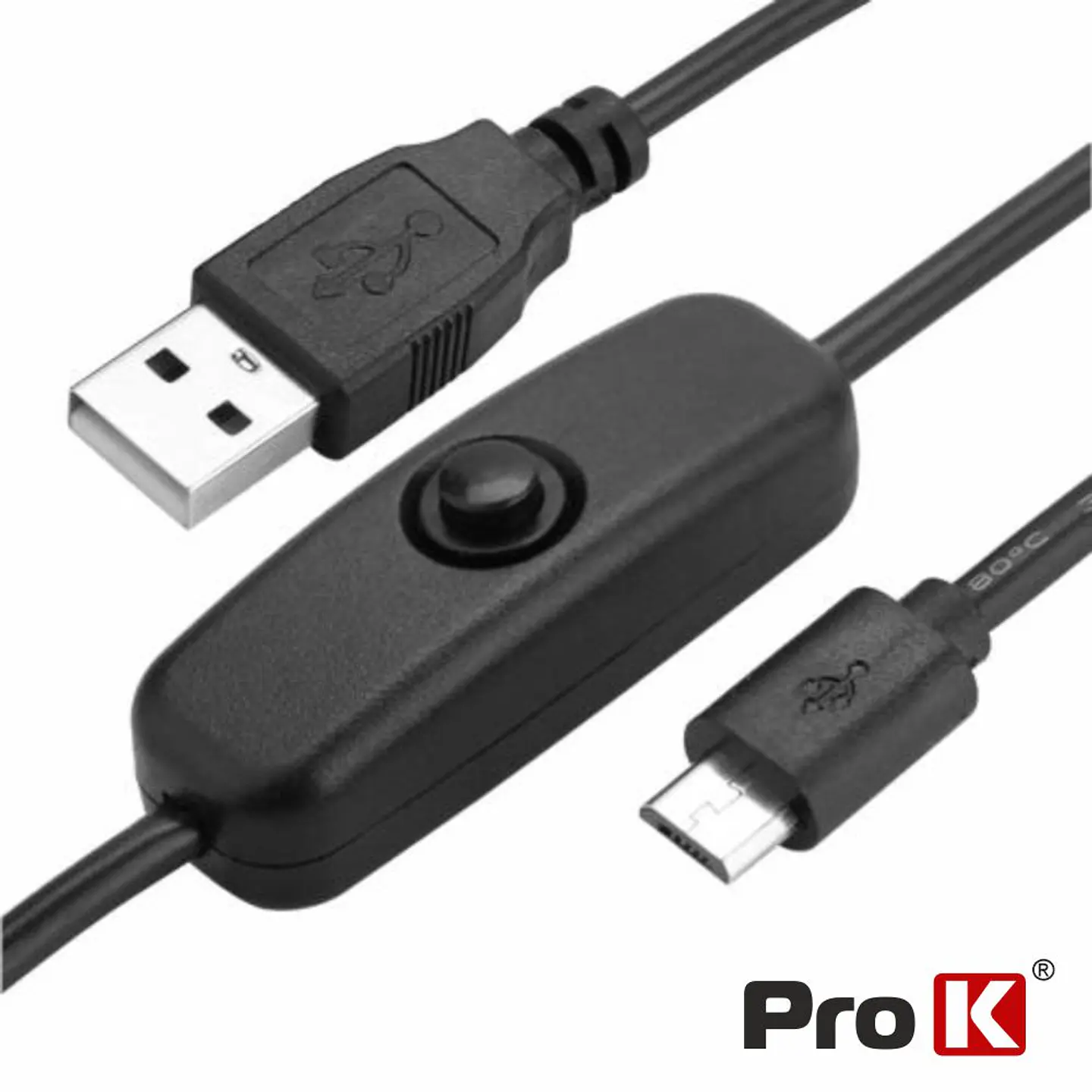CABO USB-A 2.0 MACHO / MICRO USB-B MACHO C/ INTERRUPTOR 1.5M 1