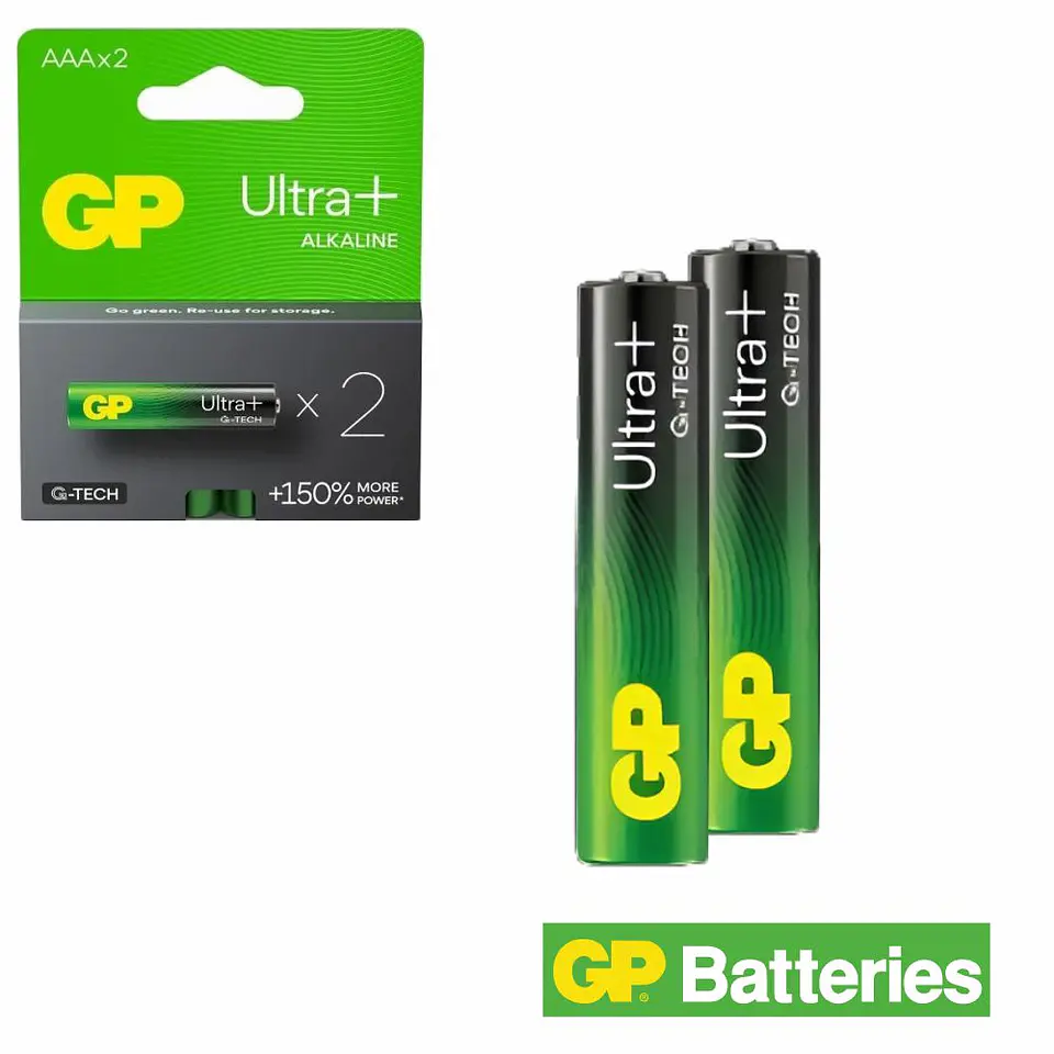 Pilha Ultra Alcalina Plus LR03/AAA 1.5V 2x Blister GP 1