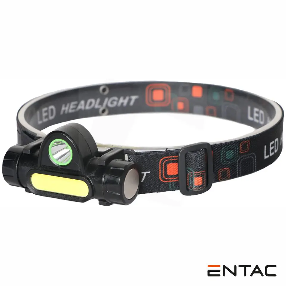 Lanterna de Cabeça COB+SMD 3W 120lm ENTAC 1