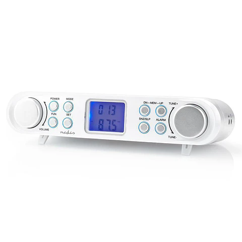 Rádio Portátil Digital FM C/ Relógio Despertador