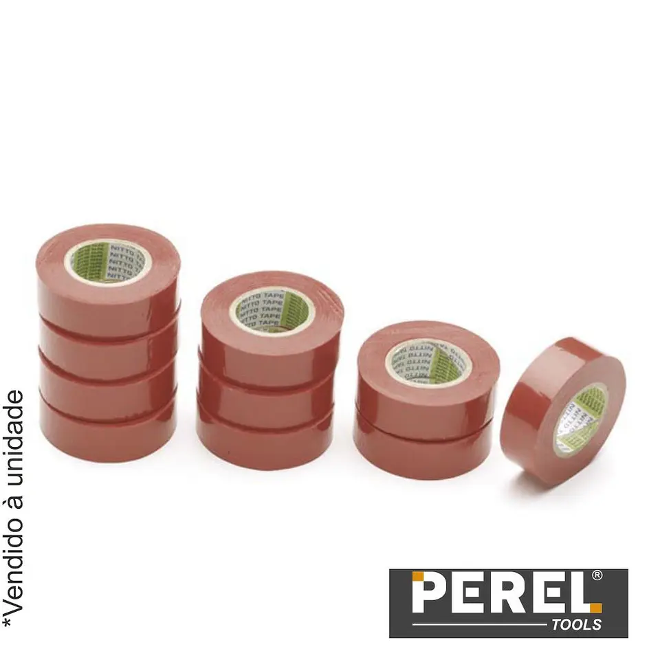 Fita Isoladora  Vermelha - 19 mm X 10 M PEREL 1