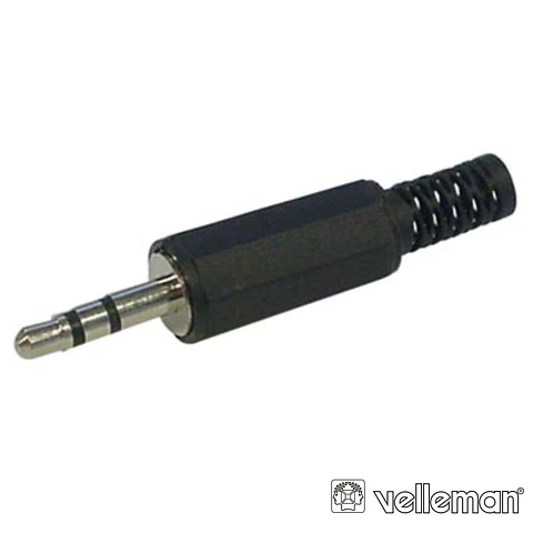 FICHA JACK MACHO PLÁSTICO PRETO 3.5MM ST