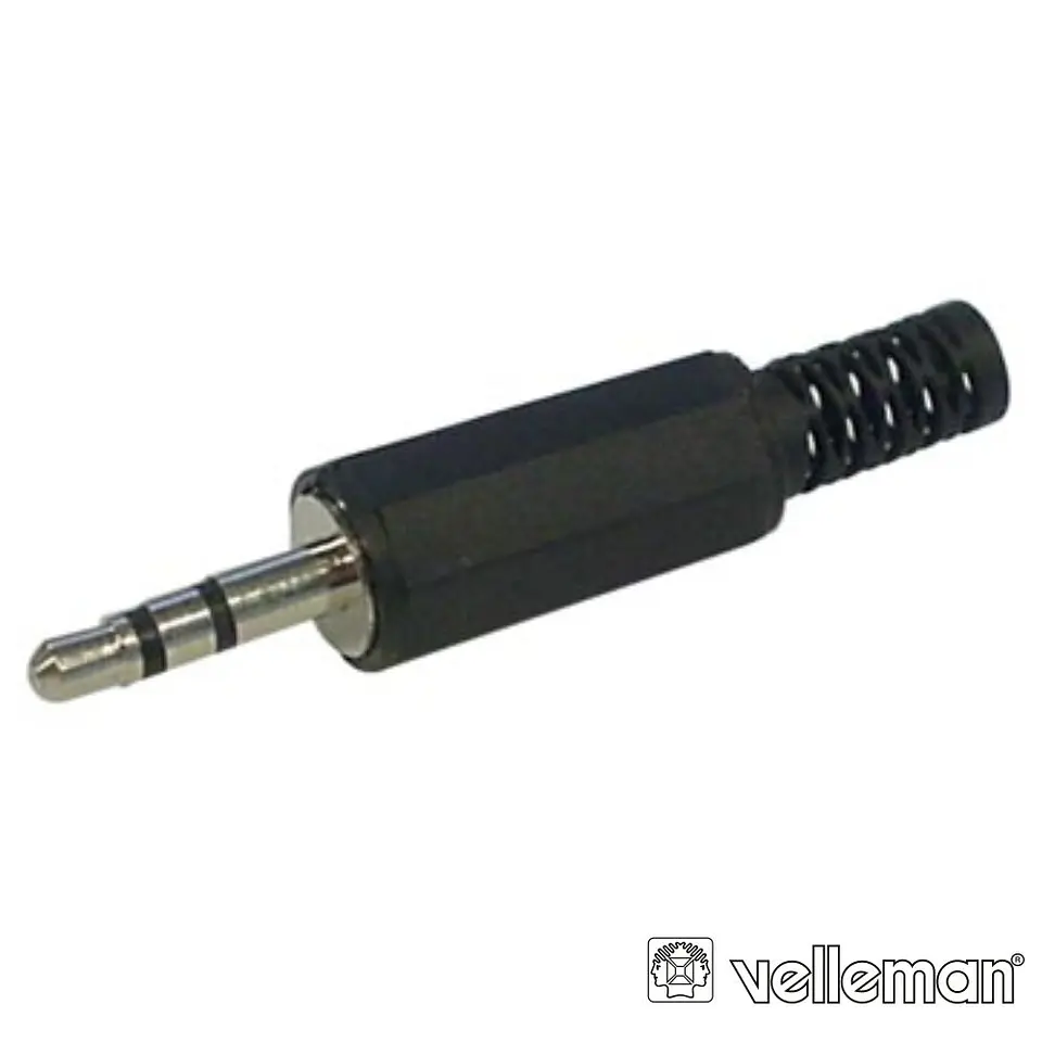 FICHA JACK MACHO PLÁSTICO PRETO 3.5MM ST 1