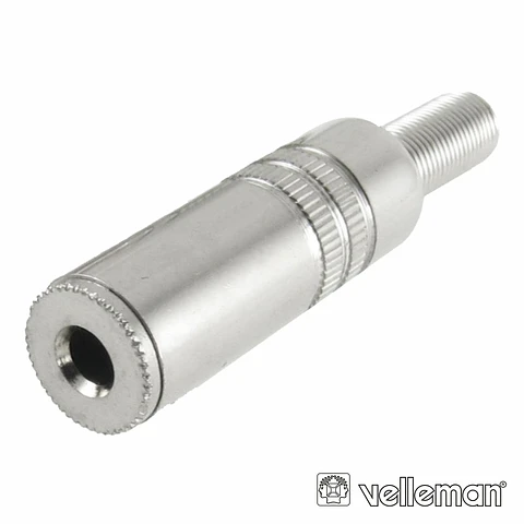 FICHA JACK 3.5MM FÊMEA ST NIQUELADA C/ GUARDA CABO