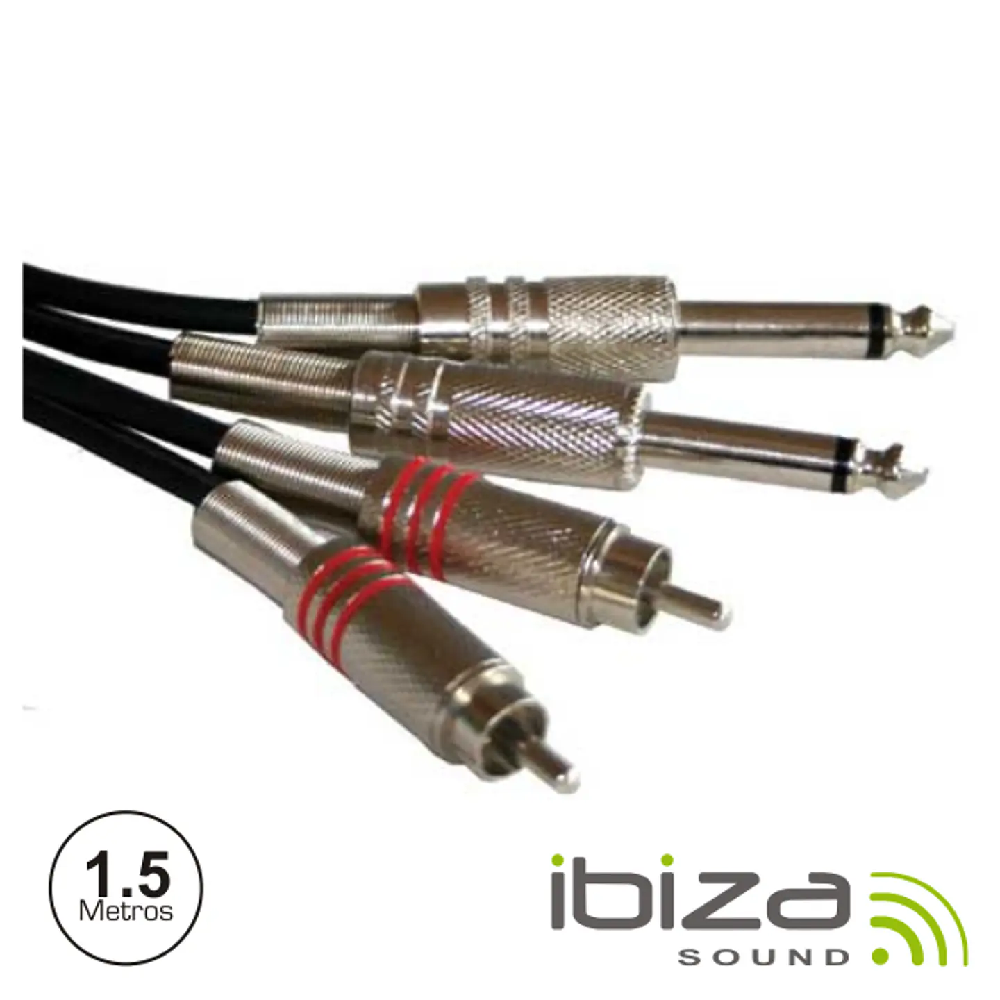 CABO 2-JACK 6.35MM MACHO / 2-RCA MACHO MN 1.5M IBIZA 1