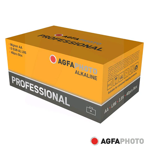 Pilha Alcalina AA 1.5V 40x Industrial AGFAPHOTO