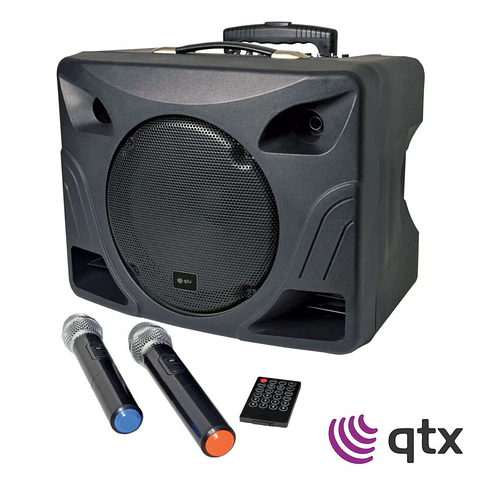 Coluna Portátil Amplificada 12" 200W USB/BT/UHF/Bat QTX
