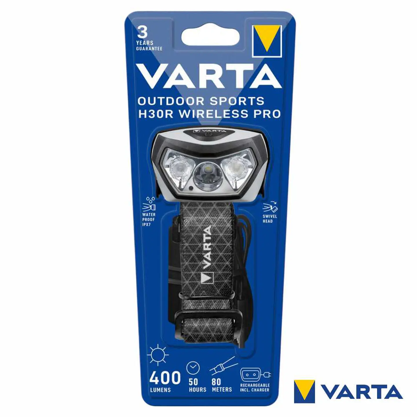 Lanterna de Cabeça LED Outdoor Sports H30R PRO VARTA 1