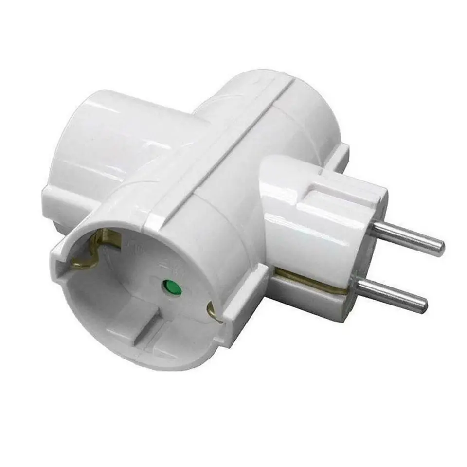 Ficha Elétrica Adaptadora 3x Schuko 1