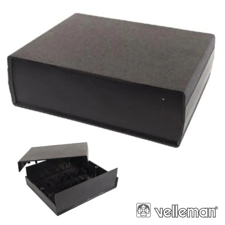 CAIXA DE PLÁSTICO PRETA 200x160x65MM 1