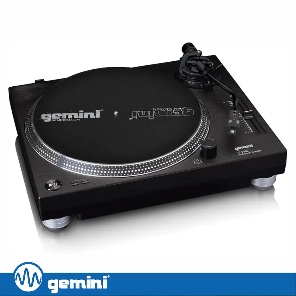 Gira-Discos 33/45/78RPM Preto GEMINI 1