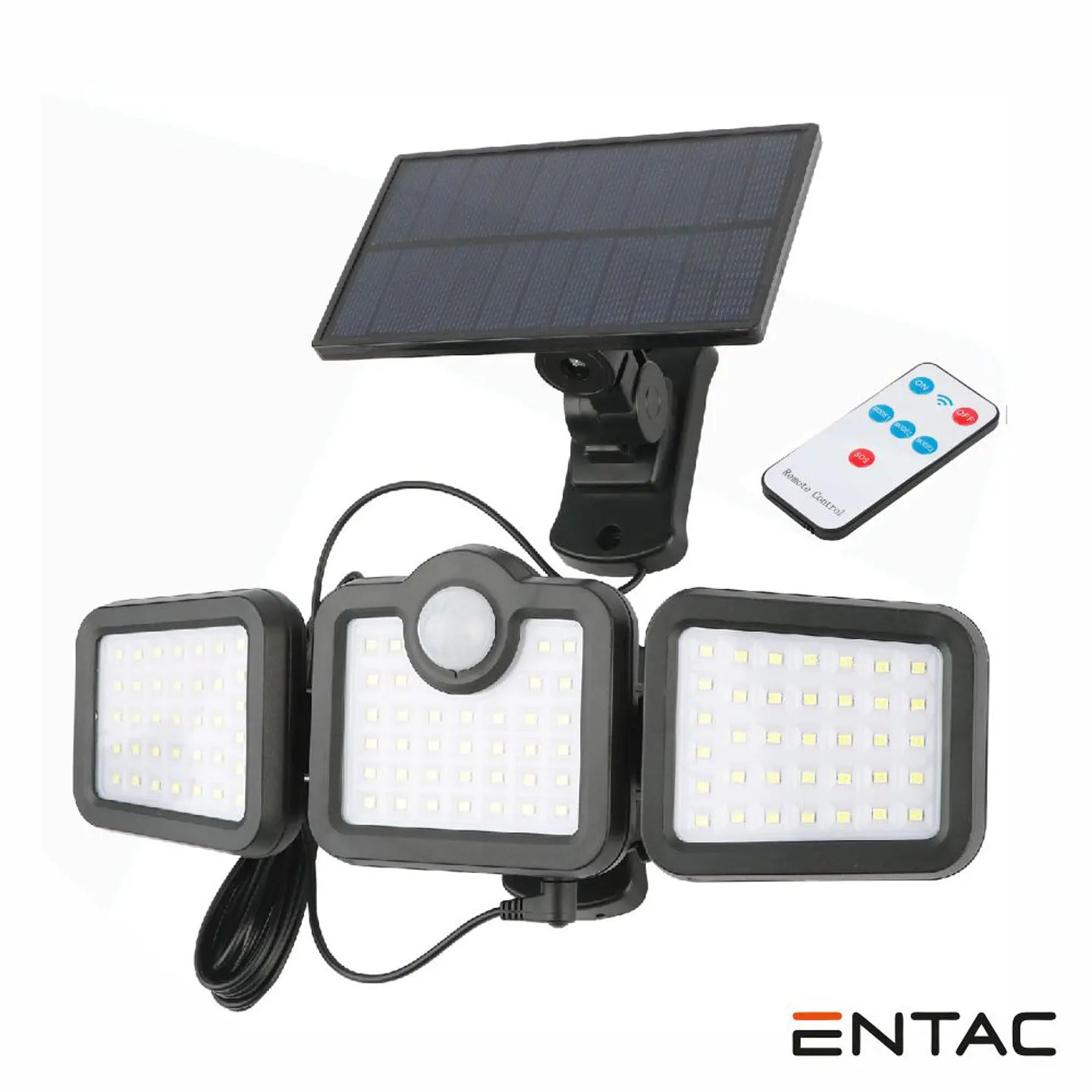Candeeiro Exterior 15W C/ Sensor PIR Painel Solar Amovível 1