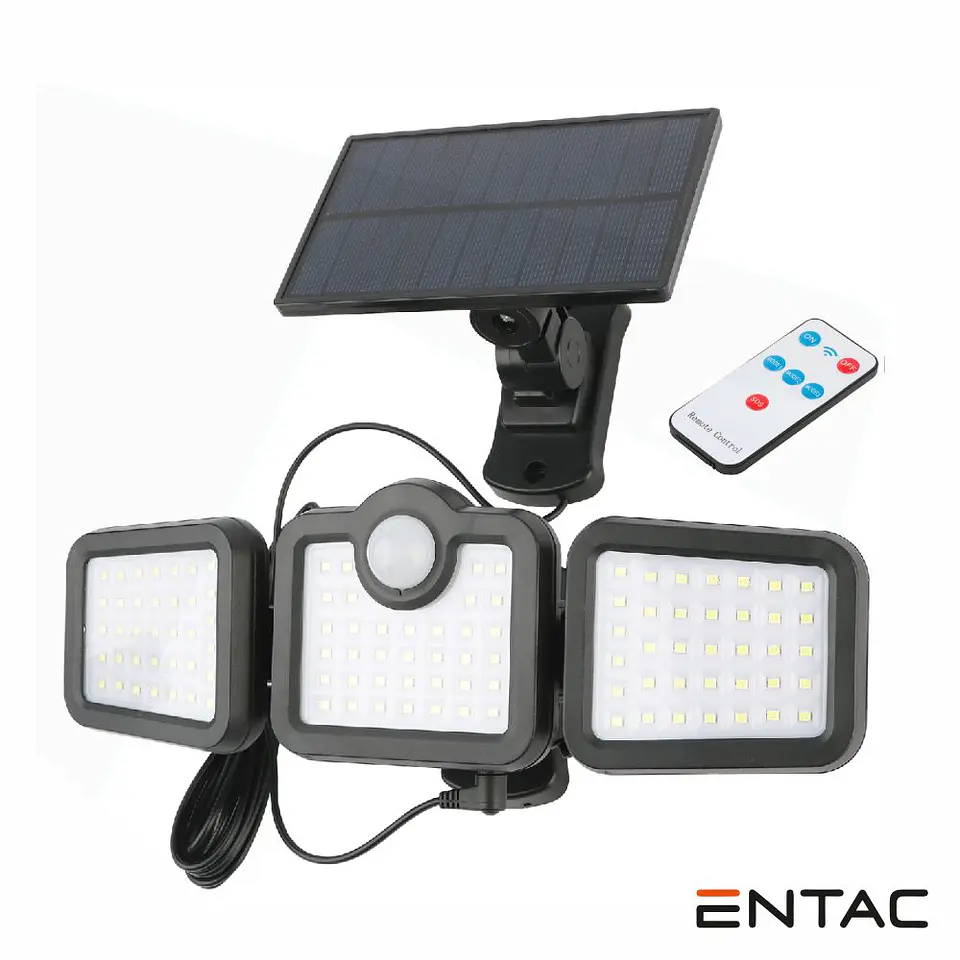 Candeeiro Exterior 15W C/ Sensor PIR Painel Solar Amovível 1