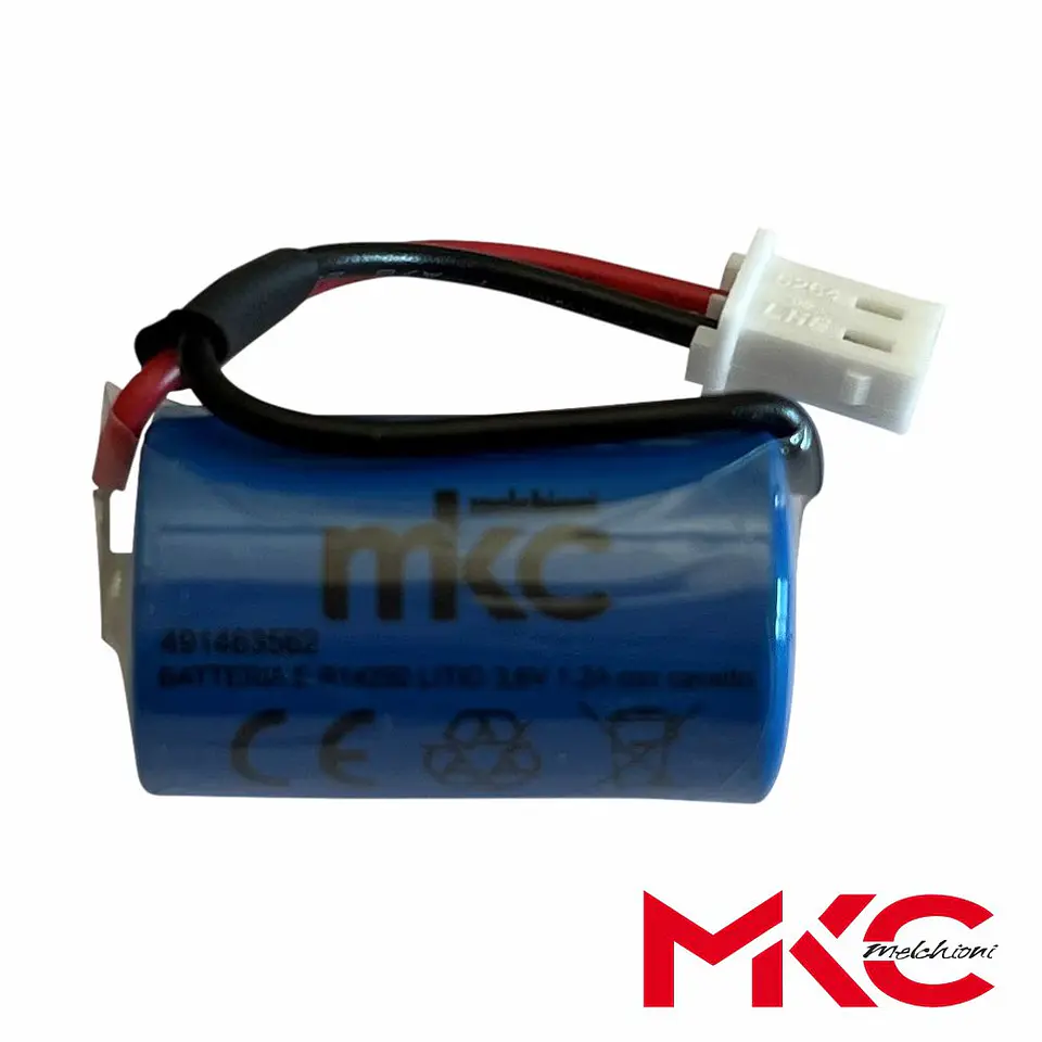 Bateria De Lítio ER14250 3,6V 1.2Ah Com Cabo e Conector MKC 1