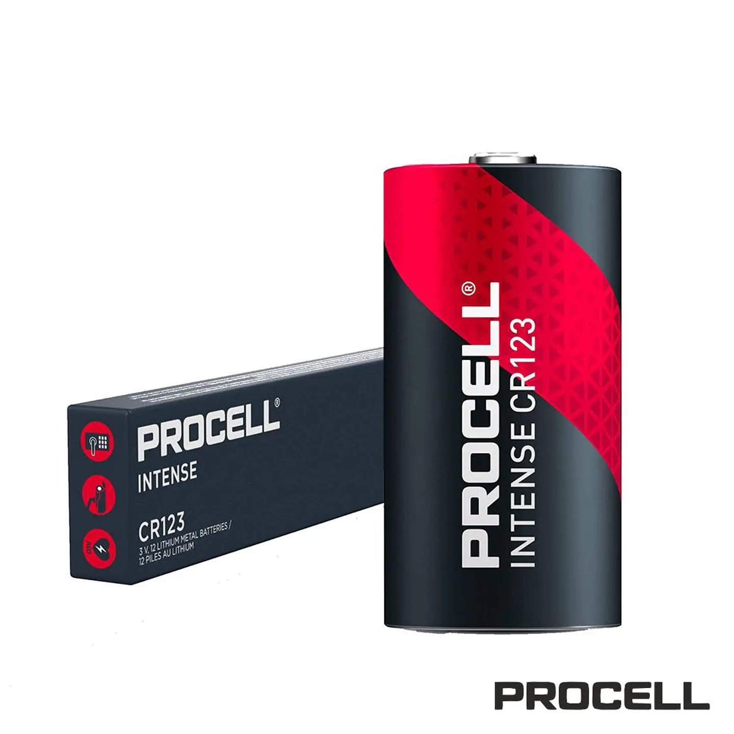 Pilha Lítio CR123A 3V 10x Intense Power PROCELL 1